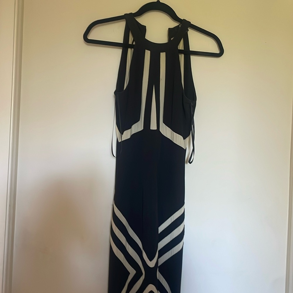 ABS Black and White Evening Dress